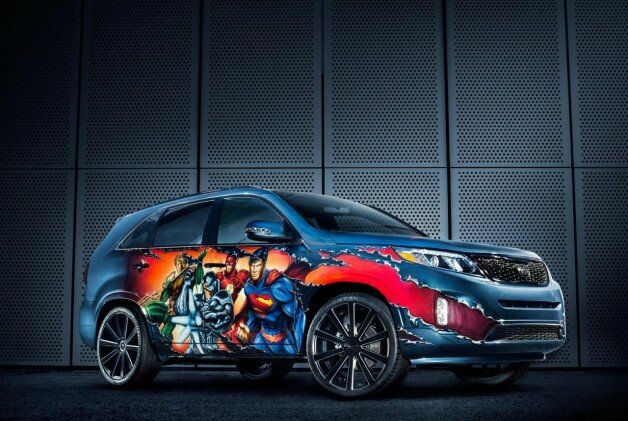 Justice League-themed Kia Sorento for 2013 San Diego Comic-Con Photos