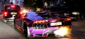 Lamborghini Aventador flame